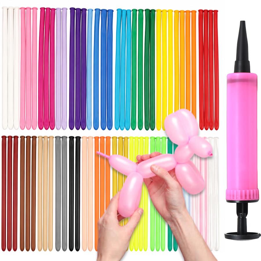Balloon Pump Hand - 101/201pcs Long Strip Balloon with Manual