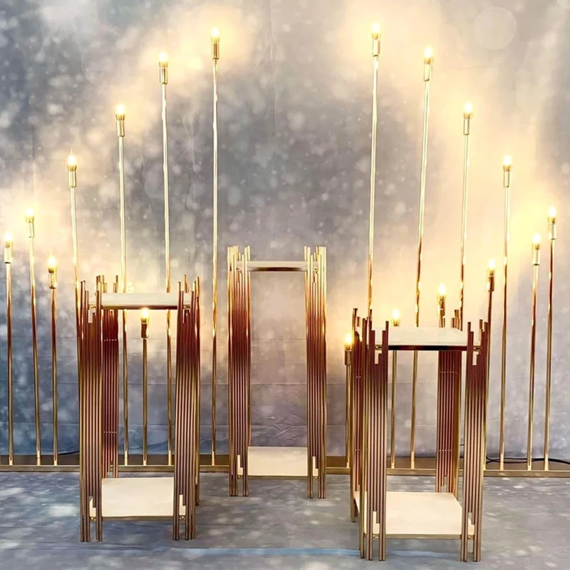 decoration gold metal walkway  - Dessert Table Backdrop review and price