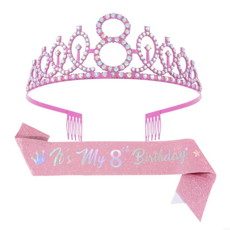 Glittering Pink Birthday Tiara - Birthday Sash Glitter review and price