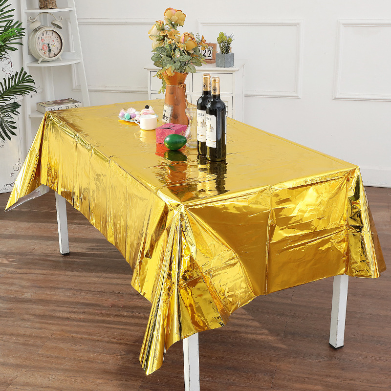 137cm*183cm Rose Gold Sliver D - Table Cloth Disposable review and price