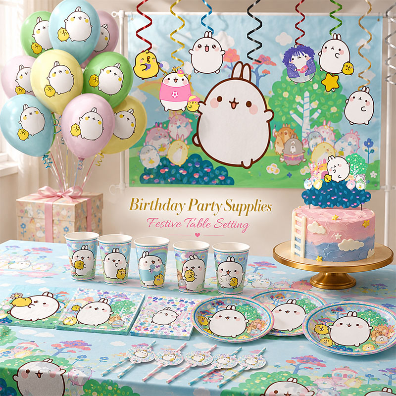 Molang Cartoon Themed Party Su - Paper Straw Color review and price