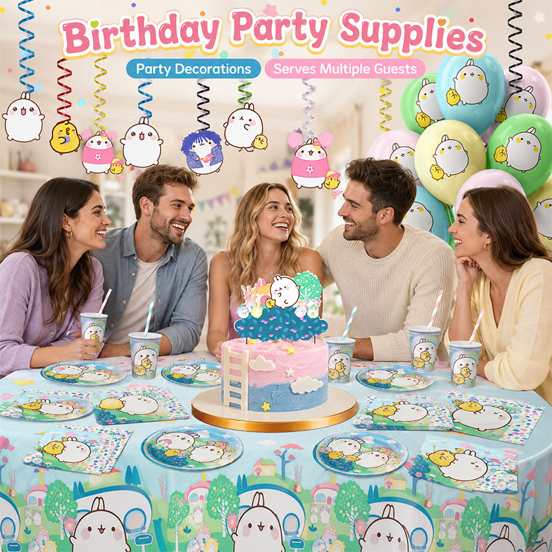 Molang Cartoon Themed Party Su - Paper Straw Color review and price