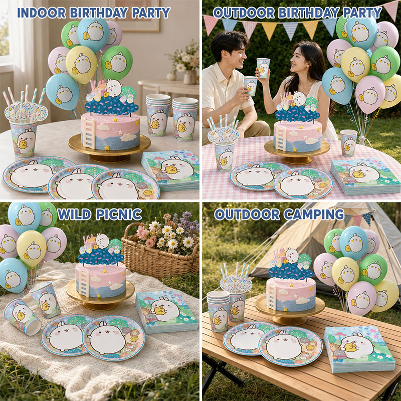 Molang Cartoon Themed Party Su - Paper Straw Color review and price