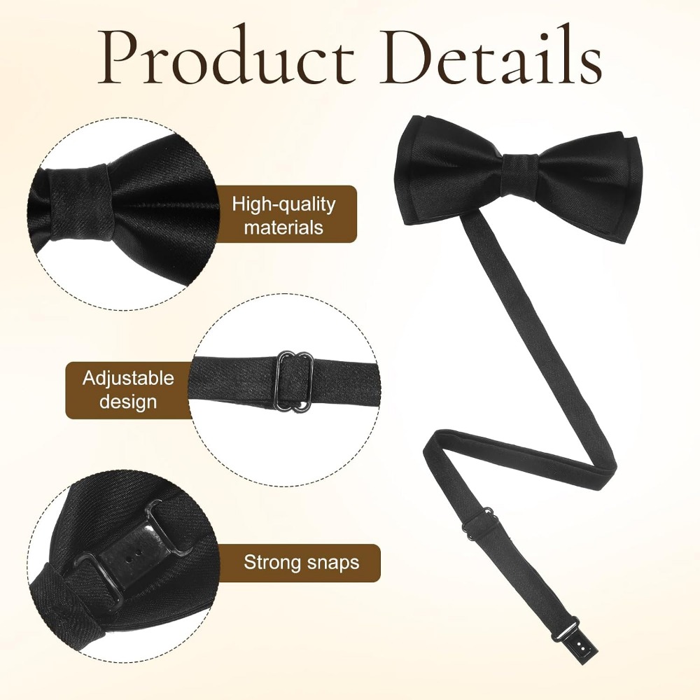 Men's Bow Ties, 2-Pack Solid C - Event & Party Supply Photos review and price