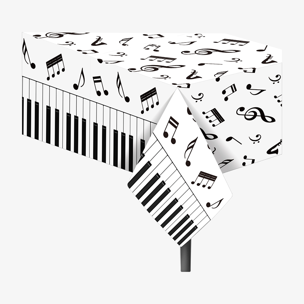 1pc Musical Note Tablecloth Di - Table Cloth Disposable review and price