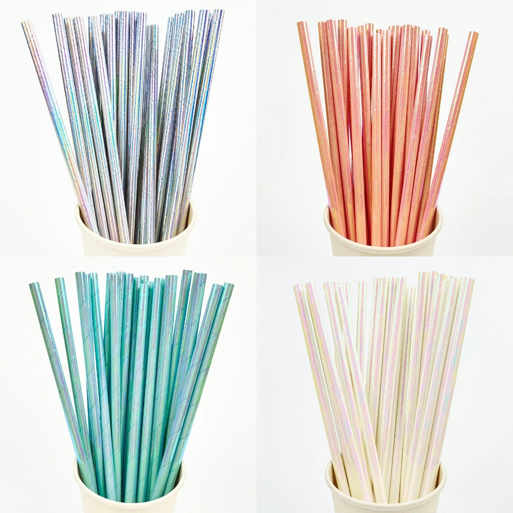 25Pcs Pearlescent Bronzing Pap - Paper Straw Color review and price
