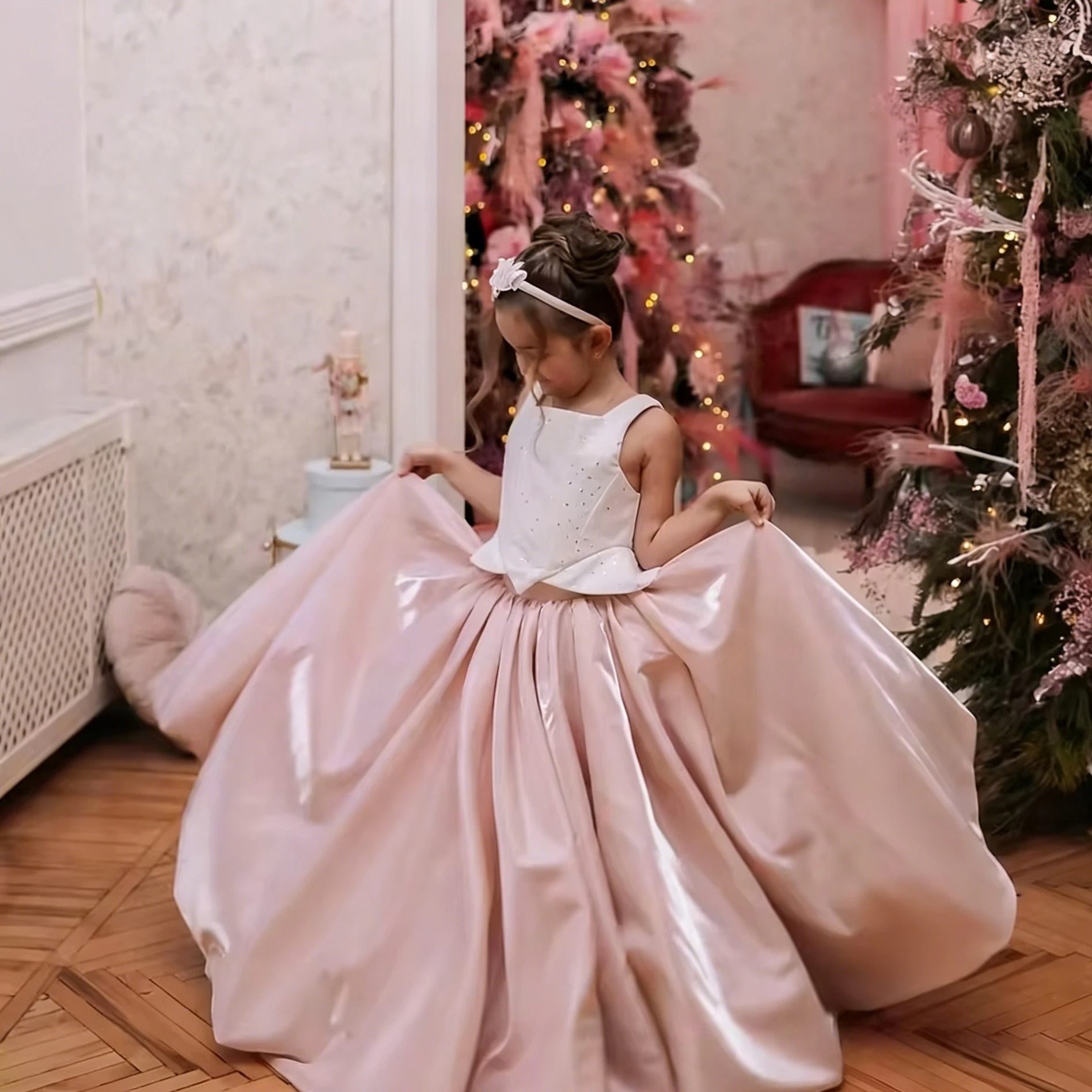 Customized Flower Girl Dress F - Birthday Sash Glitter review and price