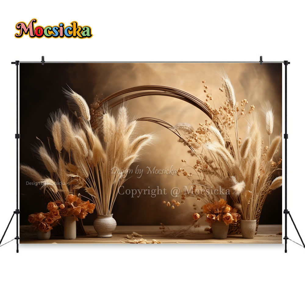 Mocsicka Boho Retro Brown Phot - Dessert Table Backdrop review and price