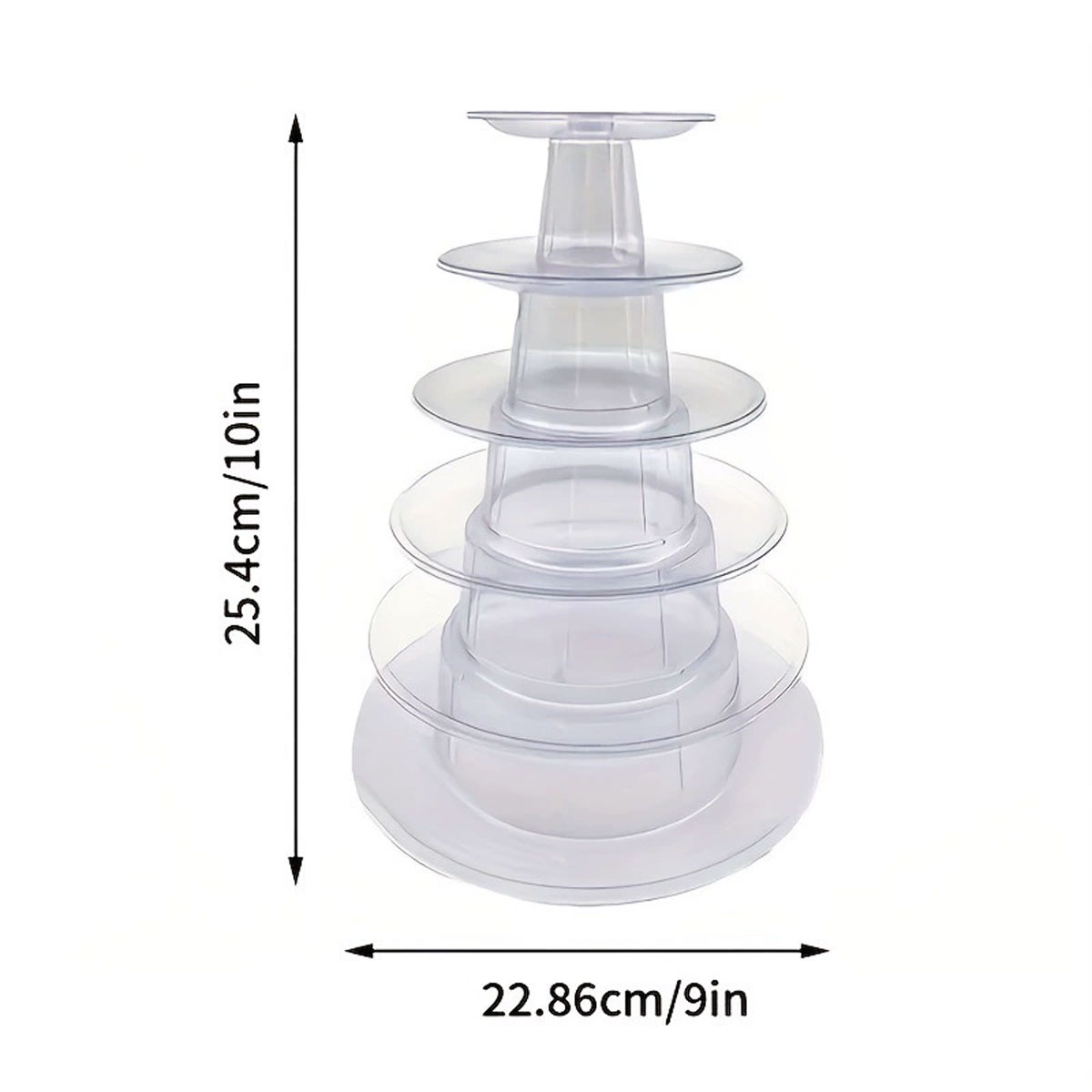 1PC 6-Tier Round Plastic Clear - Cupcake Stand Tier review and price