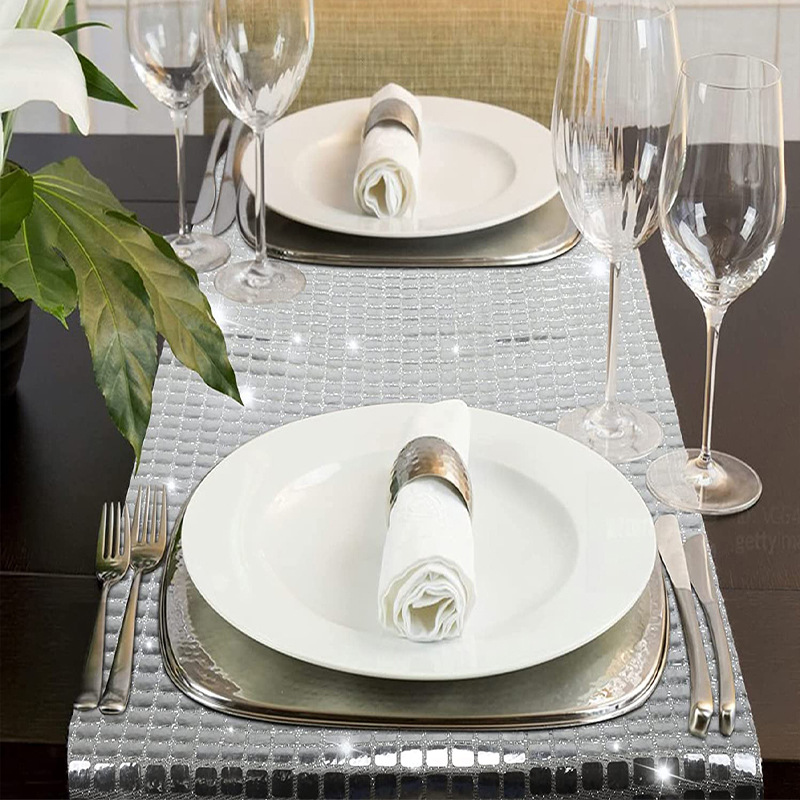 Shiny Mirror Gold/Silver Foil  - Glitter Tablecloth review and price