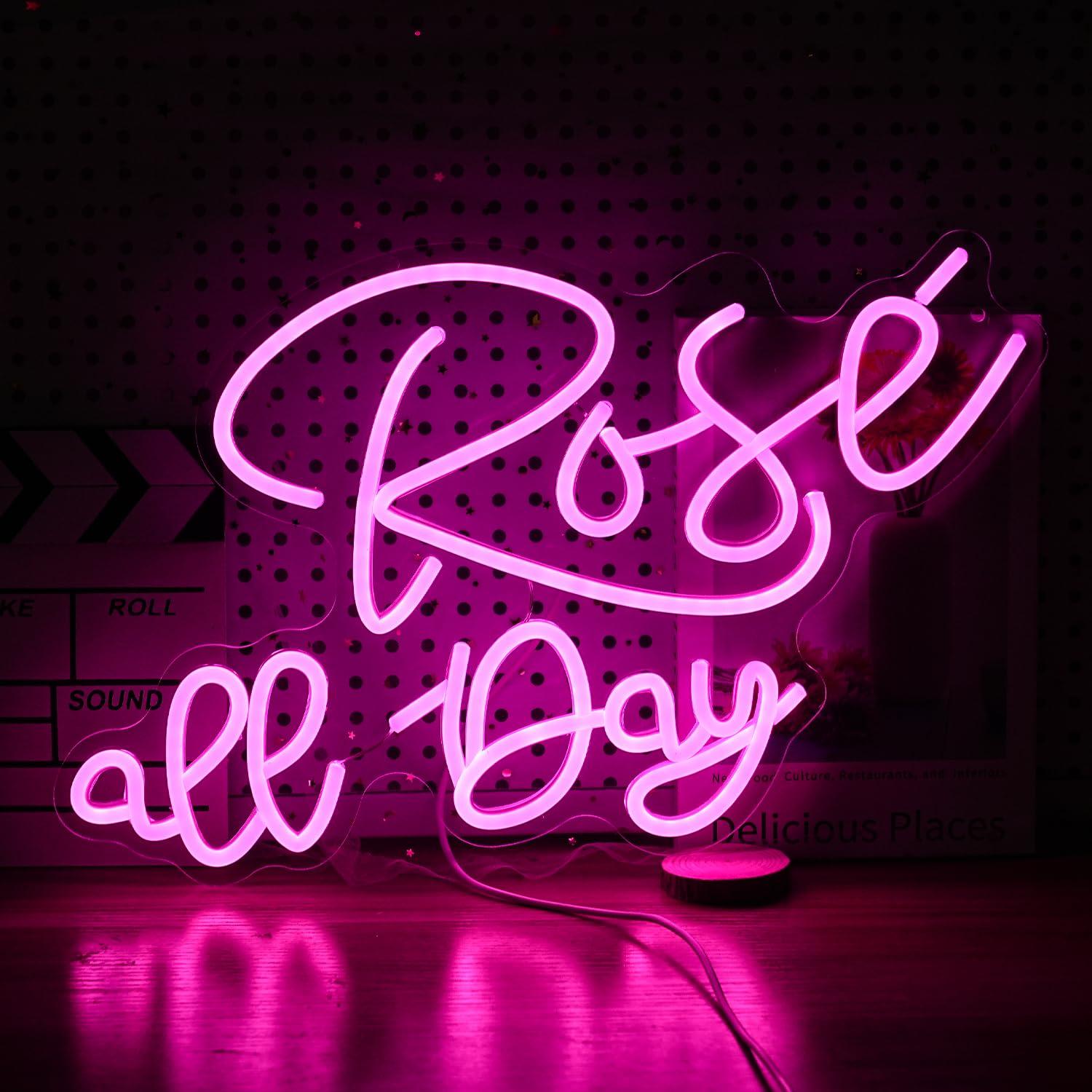 Rose All Day Neon Sign Dimmabl - Neon Sign Party review and price