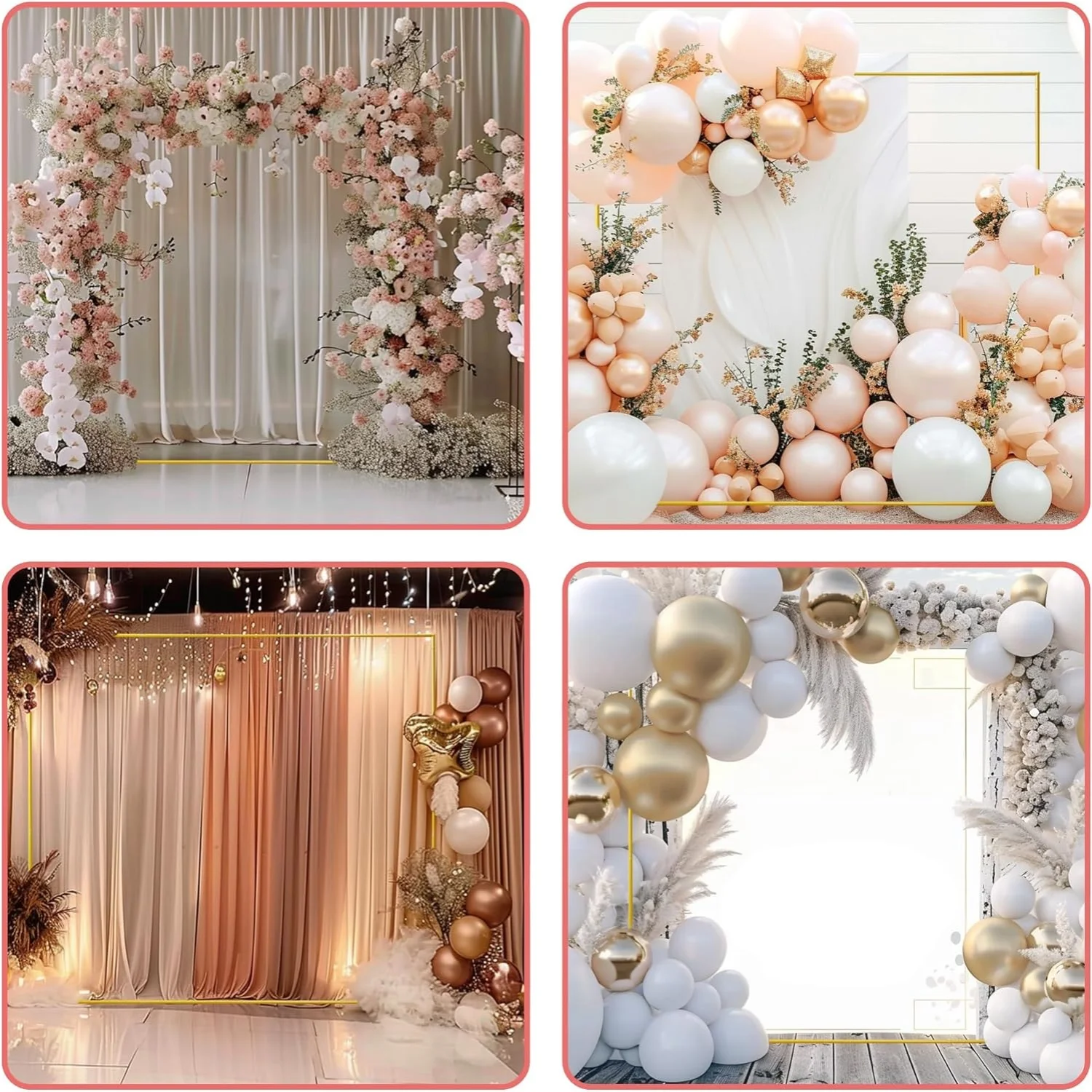 Gold Wedding Arches Square Bac - Balloon Arch Kit review and price